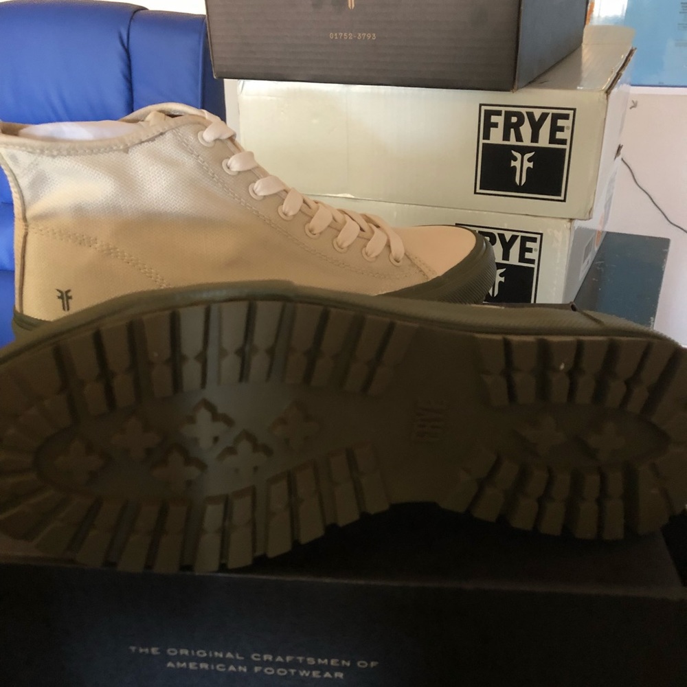 Frye canvas leather high top sneaker - Picture 3 of 7